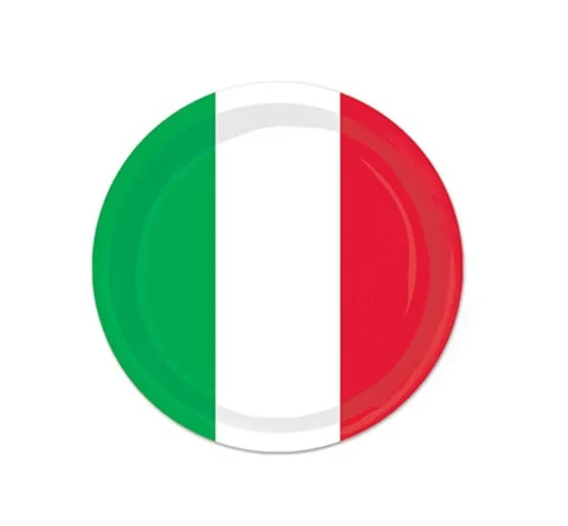 Party Central Club Pack Of 96 Red And Green Disposable Fiesta Plastic Party Banquet Dessert Plates 7"