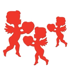 Beistle Club Pack Of 144 Red Cupid Cutout Valentine Decorations 13"