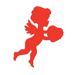 Beistle Club Pack Of 36 Red Cupid Cutout Silhouette Valentine Decorations 13"