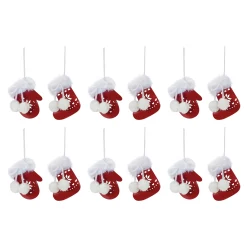 Melrose Stockings></noscript>Club Pack Of 12 Snowflake Mitten And Stocking Christmas Ornaments 4