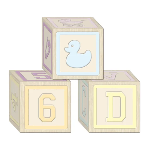 Party Central Club Pack Of 36 Vibrantly Colored Pastel Baby Blocks Party Favor Boxes 3.25