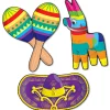 Party Central Club Pack Of 36 Vibrantly-Colored Mexican Fiesta Cutout Party Decorations 17.5"