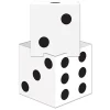 Party Central Club Pack Of 24 White And Black 3D Dice Table Centerpieces 17"