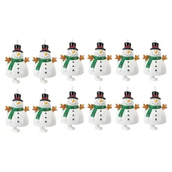 Melrose Snowmen></noscript>Club Pack Of 12 White And Black Ceramic Snowman Bell Christmas Ornaments 8.5