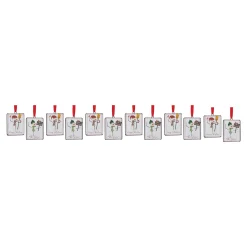 Melrose Snowmen></noscript>Club Pack Of 12 White And Red Snowman Sentiment Tag Christmas Ornaments 5.5