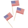 Party Central Club Pack Of 600 White And Red American Flag Drink Party Picks 2.5"