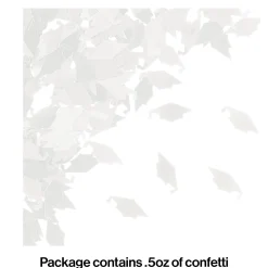 Party Central Club Pack Of 12 White Mortarboard Cap Hat Shaped Graduation Day Celebration Confetti Bags 0.5 Oz.