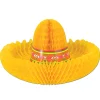 Beistle Club Pack Of 12 Yellow And Orange Sombrero Honeycomb Fiesta Centerpieces 12"
