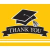 Party Central Club Pack Of 75 Yellow And Black 'Thank You' Decorative School Spirit Notes 9.25"