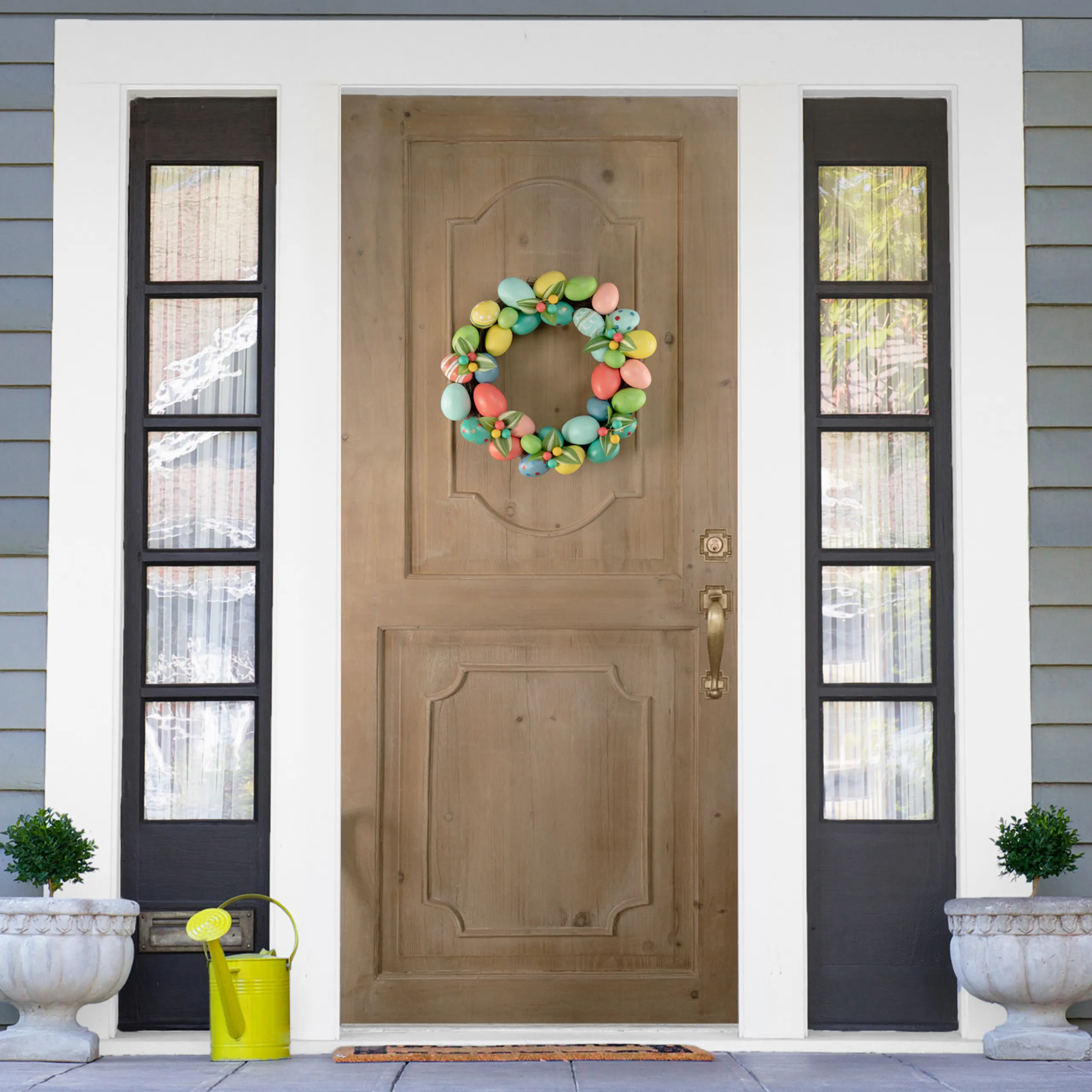 Northlight Colorful Easter Egg Wreath, 14-Inch, Unlit