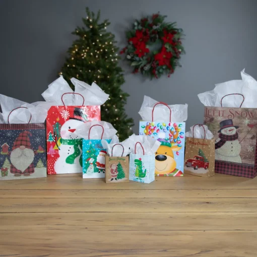 Gift Accessories*Northlight 20-Count Assorted Paper Christmas Themed Gift Bags