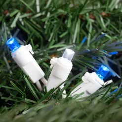 Northlight 50-Count Blue And White Led Wide Angle Christmas Lights - 16.25 Ft White Wire