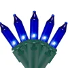 Northlight 100-Count Blue Mini Christmas String Light Set, 20.25Ft Green Wire