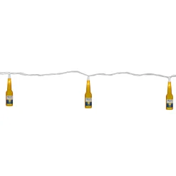 Northlight 10-Count Clear Corona Extra Beer Bottle Patio Light Set, 9Ft White Wire