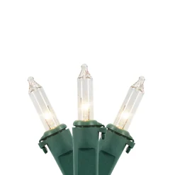 Northlight 20-Count Clear Mini Christmas Light Set, 4Ft Green Wire