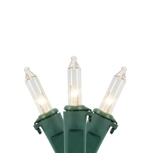 Northlight 20-Count Clear Mini Christmas Light Set, 4Ft Green Wire