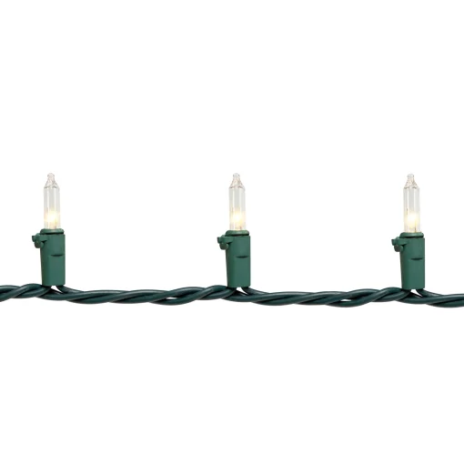 Northlight 20-Count Clear Mini Christmas Light Set, 4Ft Green Wire