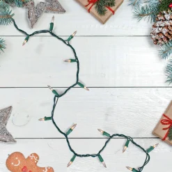 Northlight 35-Count Clear Mini Christmas Light Set, 7Ft Green Wire