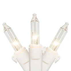 Northlight 100-Count Clear Mini Christmas Light Set, 20.25Ft White Wire