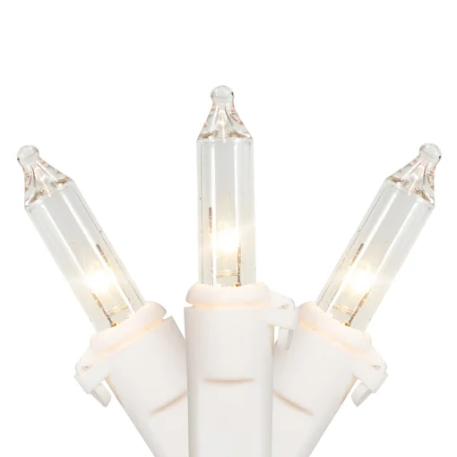 Northlight 100-Count Clear Mini Christmas Light Set, 20.25Ft White Wire