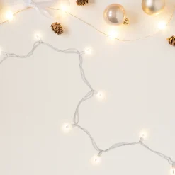 Northlight 100-Count Clear Mini Christmas Light Set, 20.25Ft White Wire