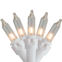 Northlight 35-Count Clear Mini Christmas Light Set, 7Ft White Wire