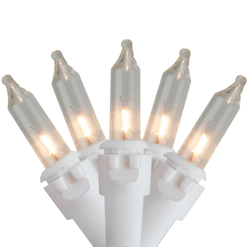 Northlight 35-Count Clear Mini Christmas Light Set, 7Ft White Wire
