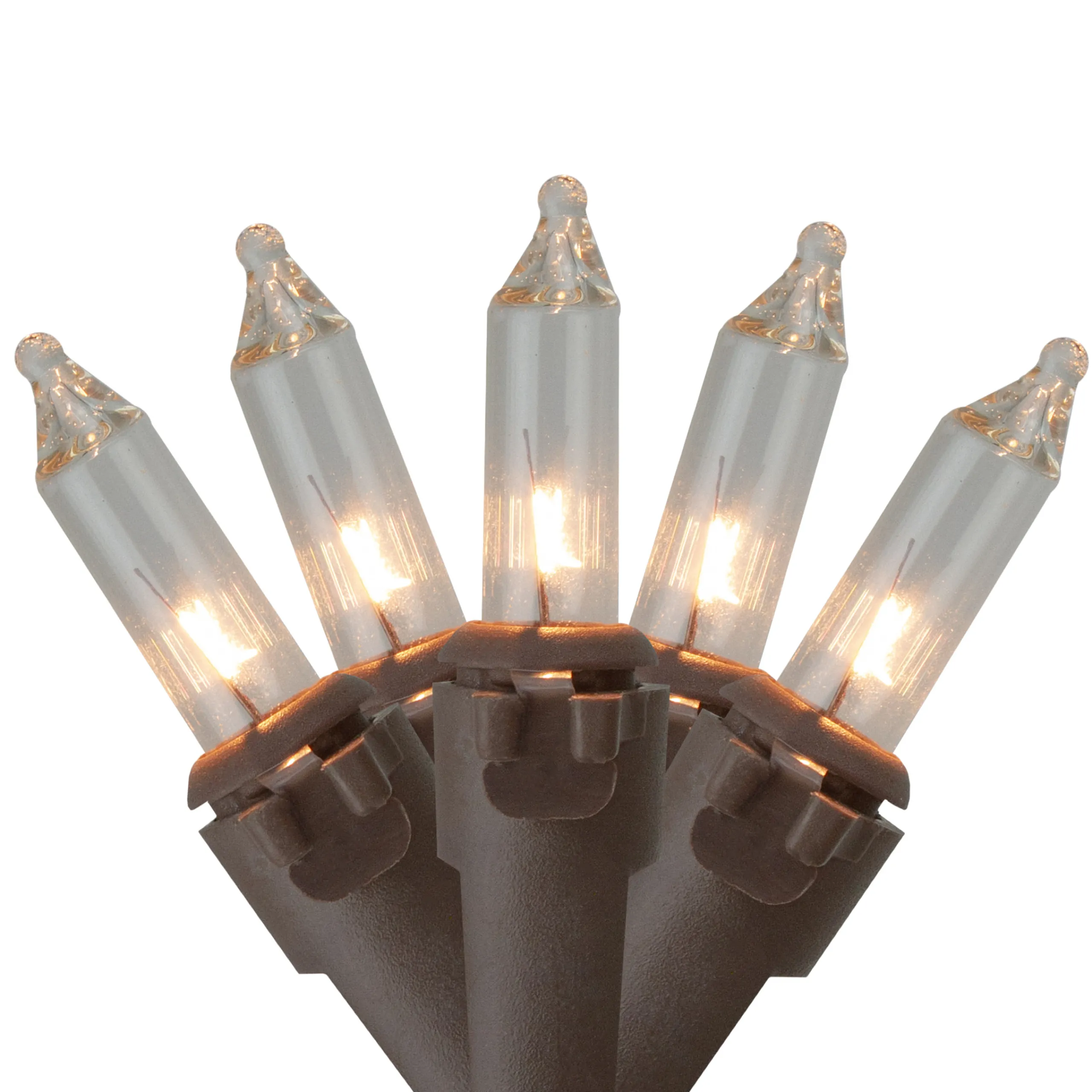 Brite Star 300-Count Clear Mini Christmas Light Set, 68Ft Brown Wire