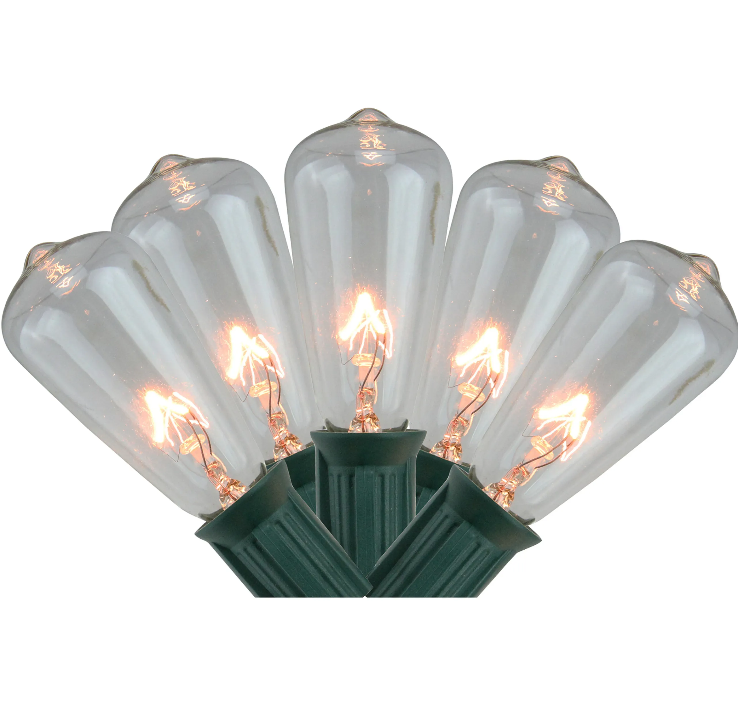 Northlight 20-Count Clear Mini Edison Christmas Light Set, 12.6Ft Green Wire