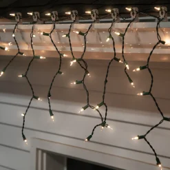 Northlight 300-Count Clear Mini Icicle Christmas Lights, 9 Ft Green Wire
