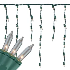 Northlight 300-Count Clear Mini Icicle Christmas Lights, 9 Ft Green Wire