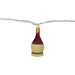 Northlight 10-Count Grape And Wine Bottle Novelty String Christmas Light Set, 7.5Ft White Wire