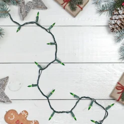 Northlight 35-Count Green Mini Christmas Light Set, 7Ft Green Wire