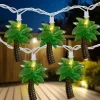 Northlight 10-Count Green Tropical Palm Tree Outdoor Patio String Light Set, 7.25Ft White Wire