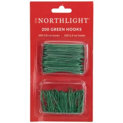 Northlight Ornament Storage>200-Count Home Decoration And Gift Collections Green Ornament Hooks 2.5"