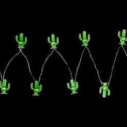 Northlight 10-Count Led Green Cactus Fairy Lights - Warm White