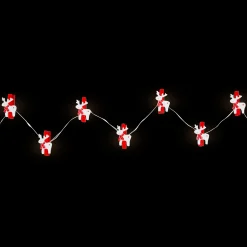 Northlight 10-Count Led Mini Reindeer Christmas Fairy Lights, 5.25Ft, Copper Wire