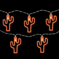 Northlight 10-Count Led Orange Cactus Fairy Lights - Warm White