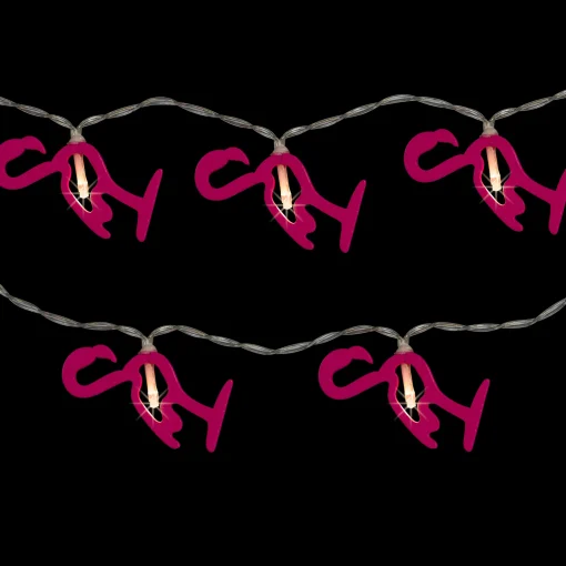 Northlight 10-Count Led Pink Flamingo Fairy Lights - Warm White