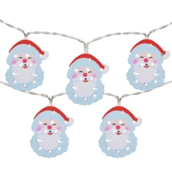 Northlight 10-Count Led Santa Claus Christmas Fairy Lights, 4Ft, Copper Wire