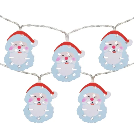 Northlight 10-Count Led Santa Claus Christmas Fairy Lights, 4Ft, Copper Wire