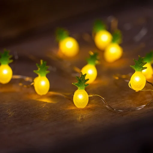 Northlight 10-Count Led Yellow And Green Pineapple Fairy Lights - Warm White