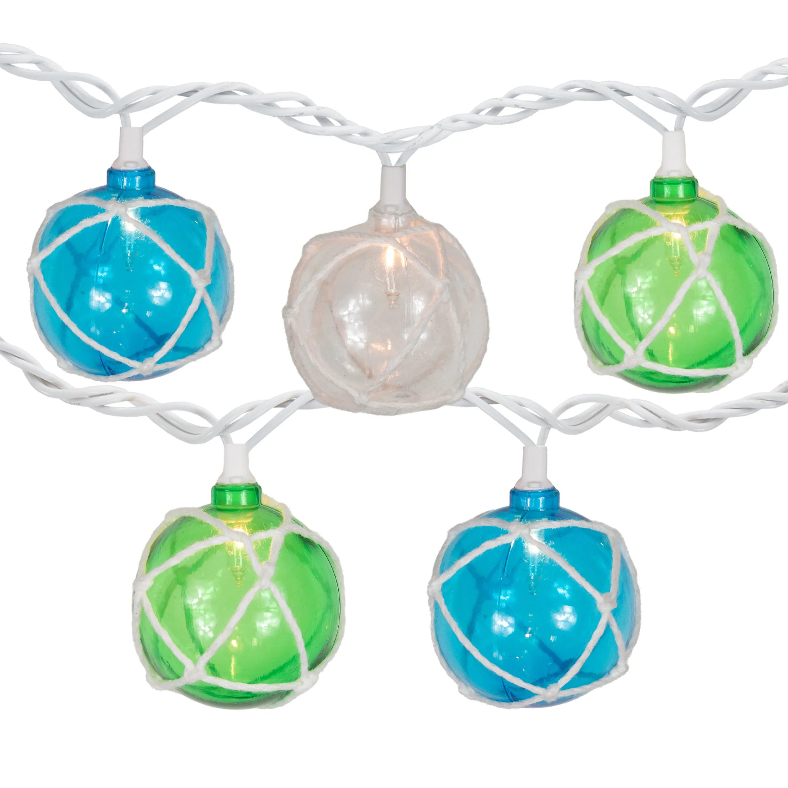 Northlight 10-Count Multicolor Globe Christmas Light Set, 6Ft White Wire