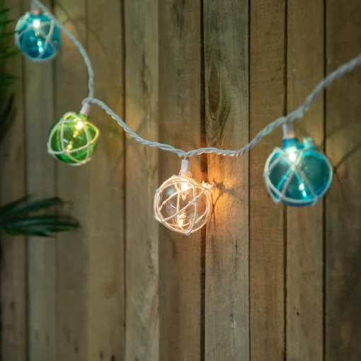 Northlight 10-Count Multicolor Globe Christmas Light Set, 6Ft White Wire
