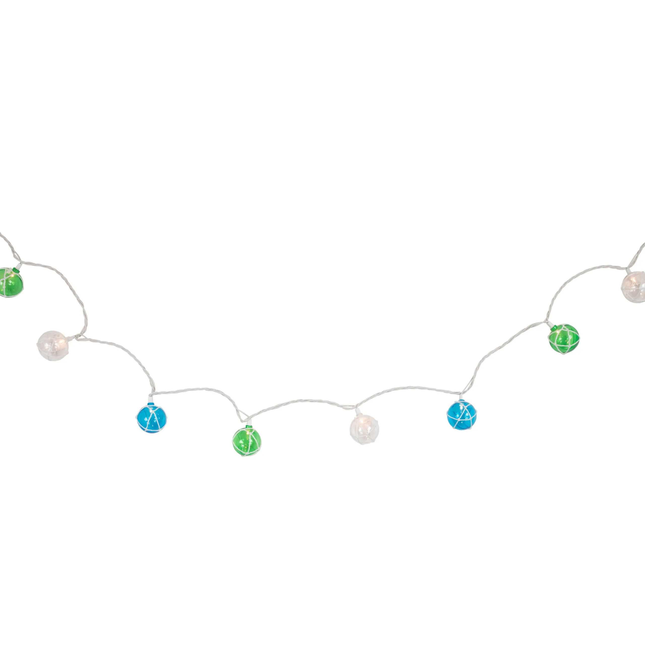Northlight 10-Count Multicolor Globe Christmas Light Set, 6Ft White Wire