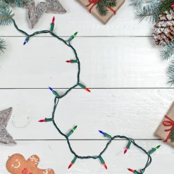 Northlight 20-Count Multi-Color Mini Christmas Light Set, 4Ft Green Wire