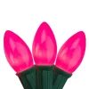 Northlight 25-Count Opaque Pink C9 Mini Christmas Light Set, 24Ft Green Wire