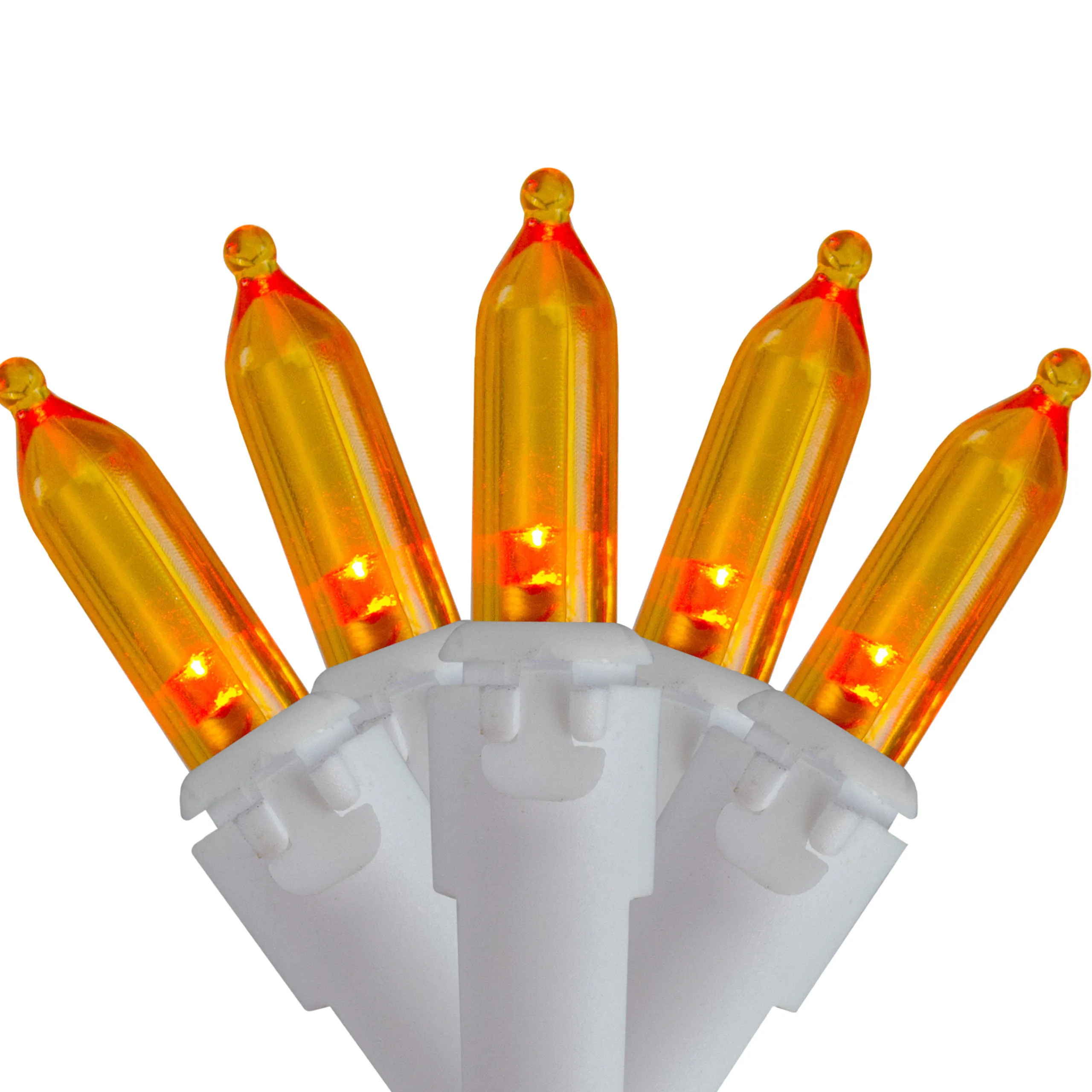 Northlight 100-Count Orange Led Mini Christmas Lights 4" Spacing - White Wire