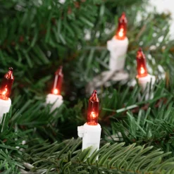 Northlight 100-Count Orange Mini Christmas Lights Set, 20.25Ft White Wire