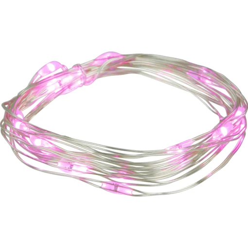 Northlight 20-Count Pink Led Micro Fairy Christmas Lights - 6Ft, Copper Wire